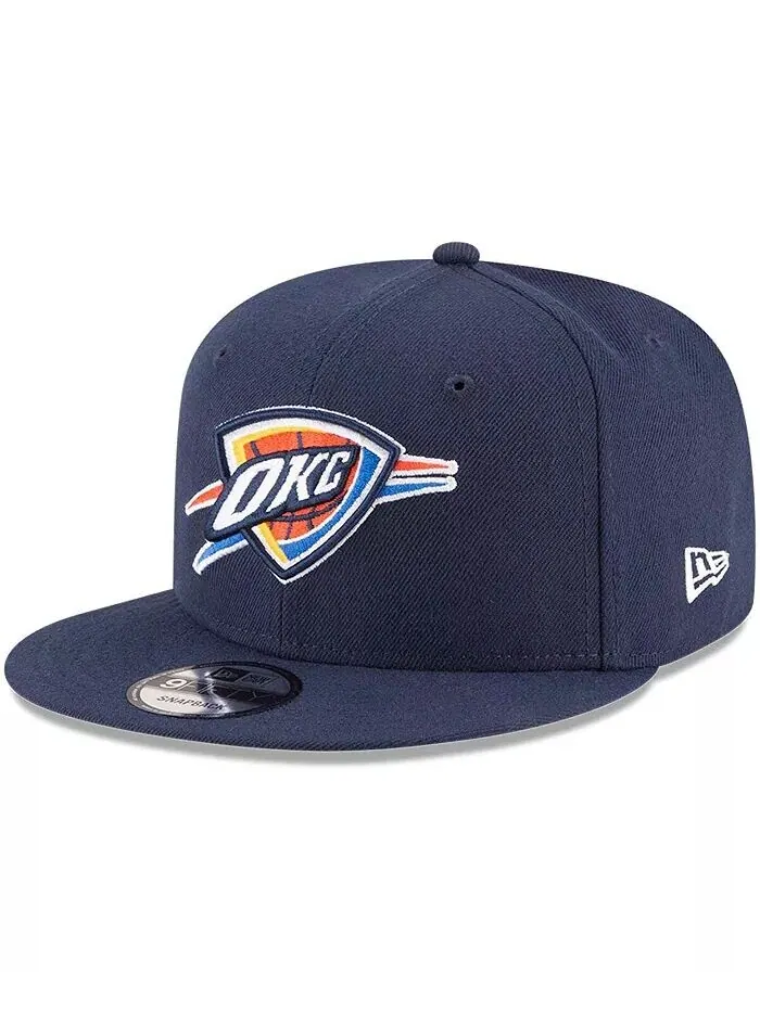 Мужская темно-синяя регулируемая бейсболка Snapback Oklahoma City Thunder Official Team Color