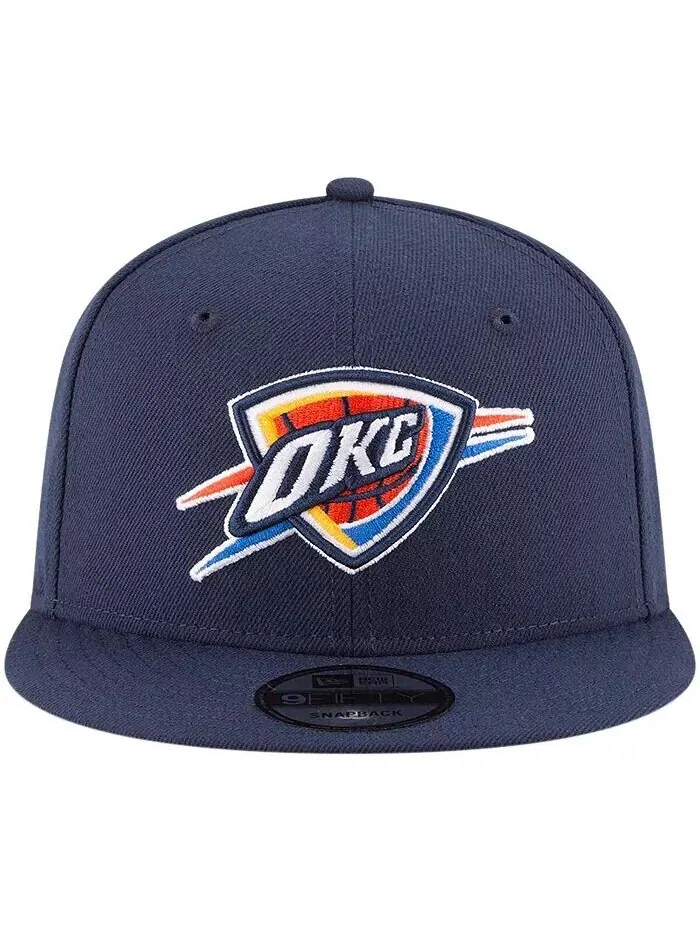 Мужская темно-синяя регулируемая бейсболка Snapback Oklahoma City Thunder Official Team Color — изображение 2 из 4