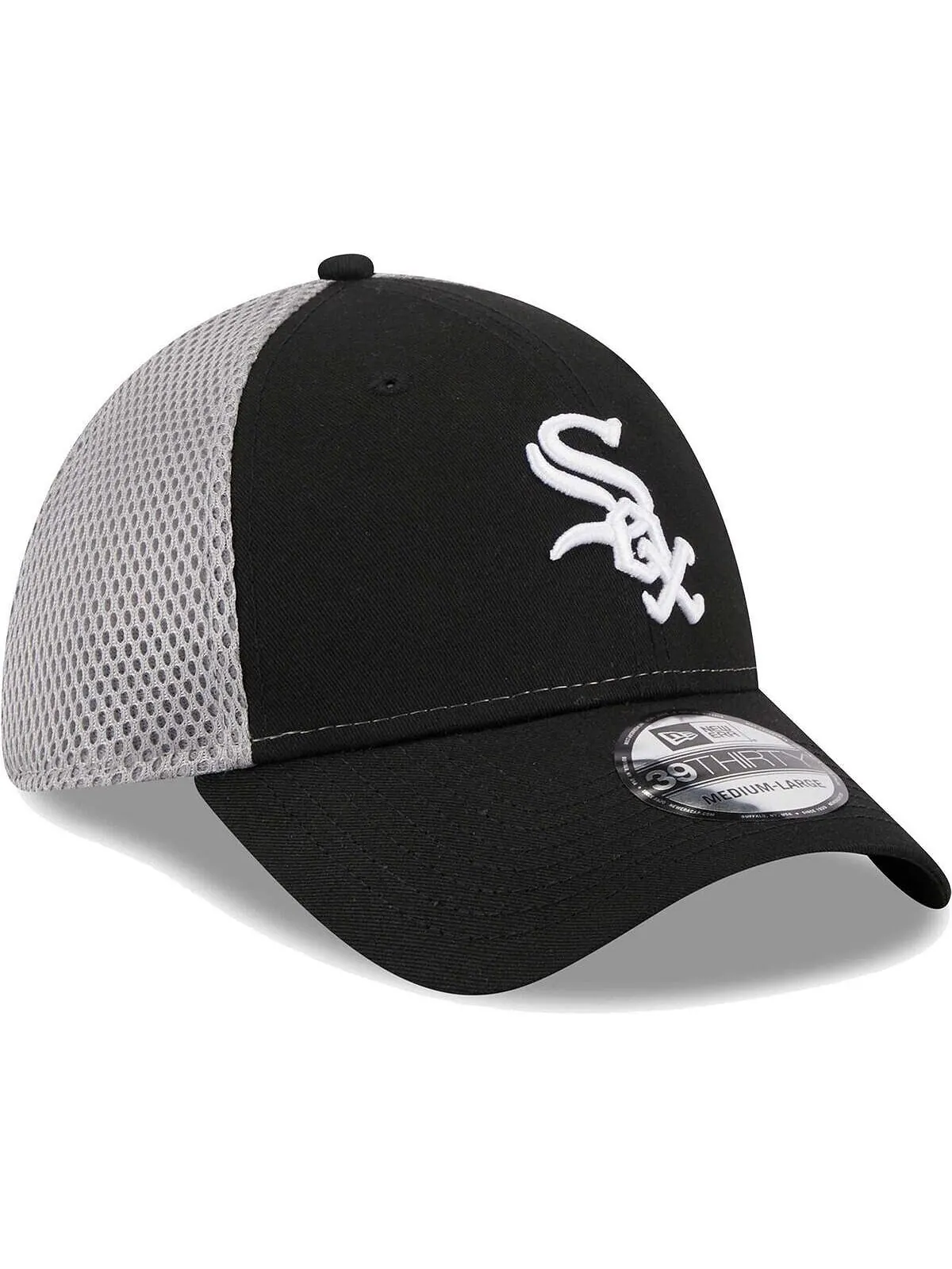 Мужская черная кепка Chicago White Sox Team Neo 39THIRTY Flex Hat New Era — изображение 3 из 4, черный