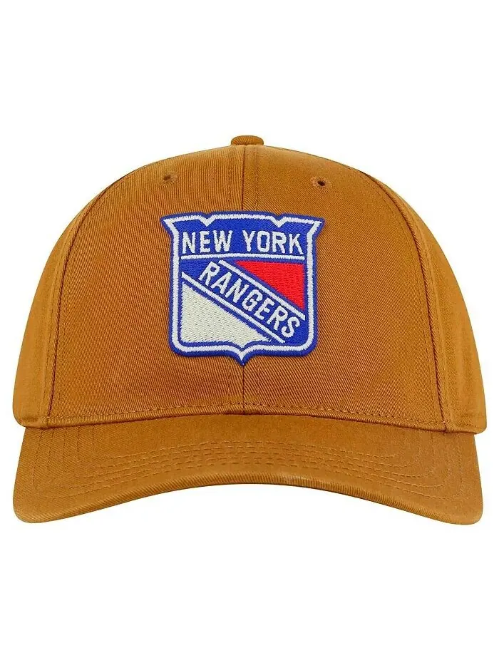 Мужская бежевая шапка New York Rangers Hepcat Washed Twill Adjustable Hat American Needle