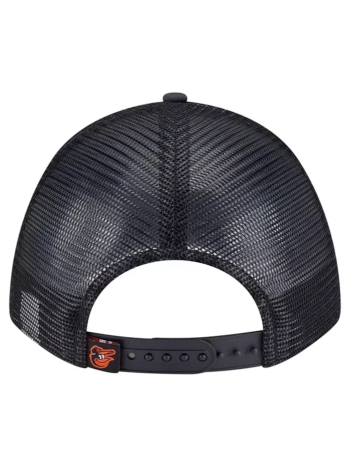Мужская черная шапка Baltimore Orioles Minimalist 9FORTY A-Frame с регулировкой New Era — изображение 3 из 3