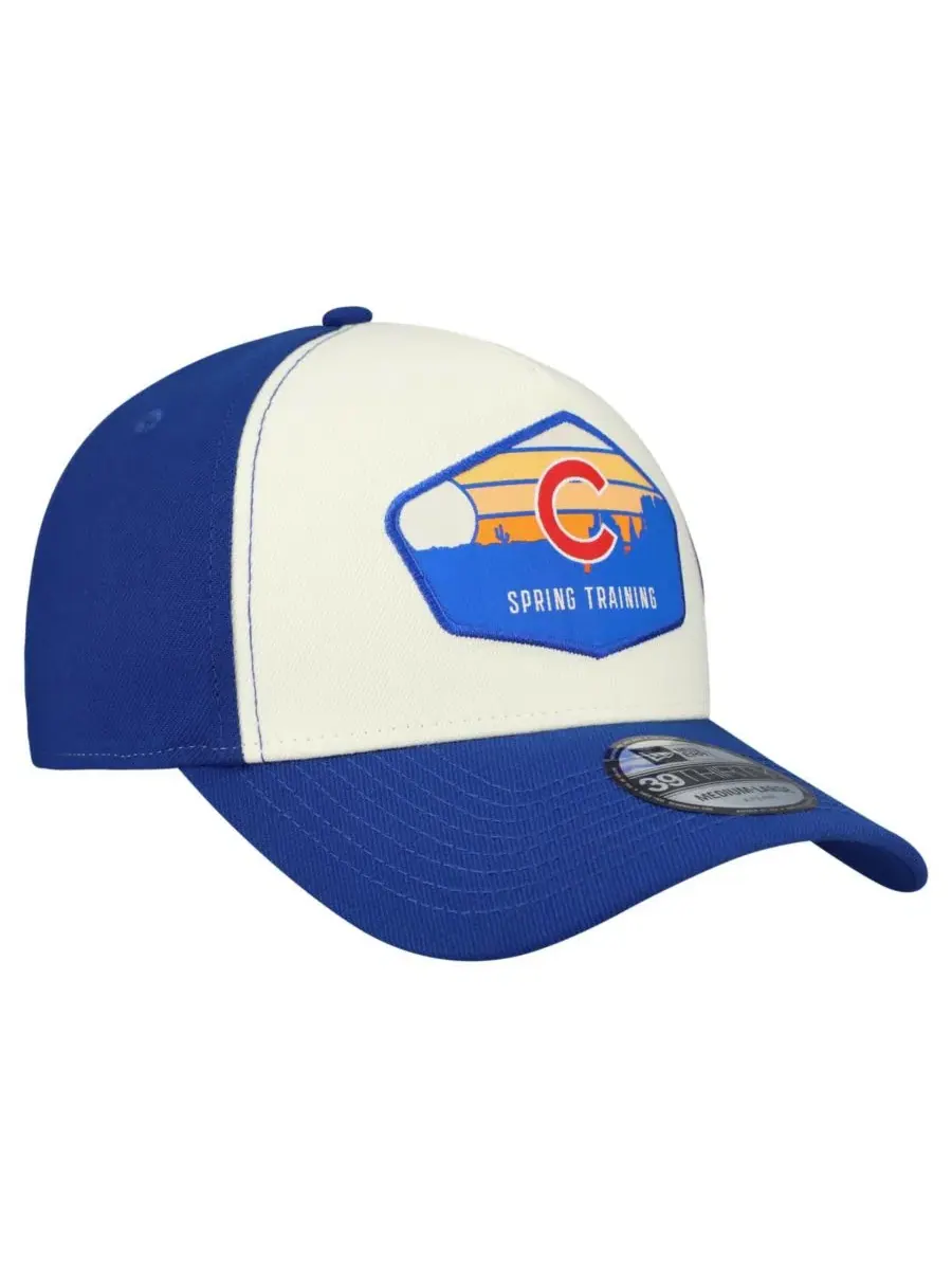 Кепка New Era Chicago Cubs 2026 Spring Training Fan Pack Gradient 39THIRTY Flex, Stone Royal — изображение 3 из 4