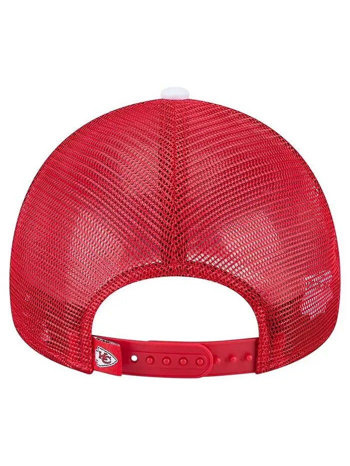 Мужская белая/красная кепка Kansas City Chiefs Sport Night Color Block 9FORTY A-Frame Trucker — изображение 3 из 5