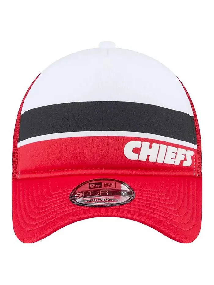 Мужская белая/красная кепка Kansas City Chiefs Sport Night Color Block 9FORTY A-Frame Trucker — изображение 5 из 5