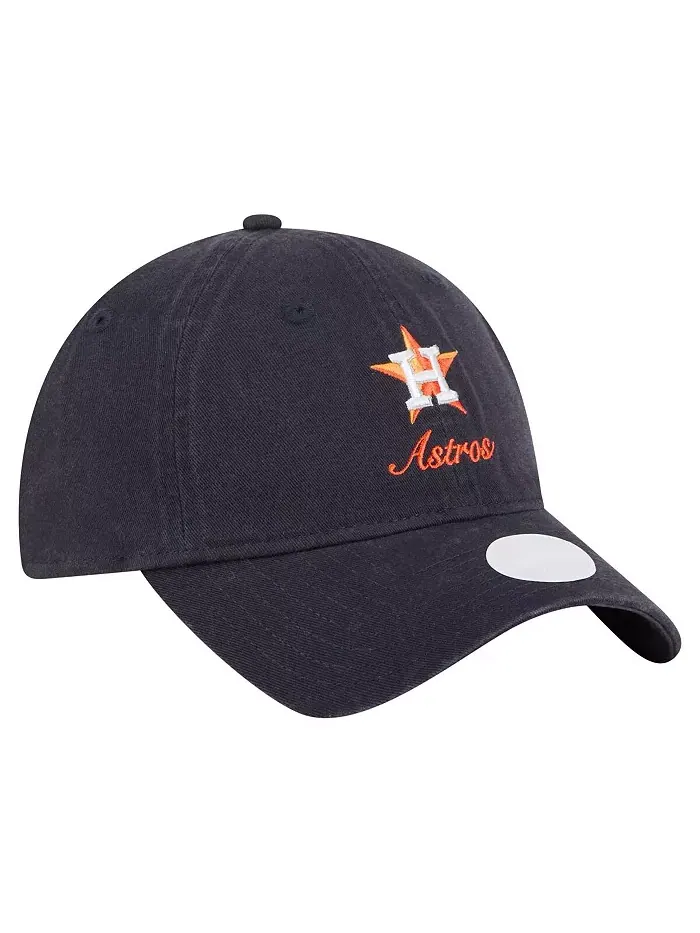 Женская регулируемая кепка Houston Astros Preppy Team 9TWENTY в темно-синем цвете New Era — изображение 3 из 4