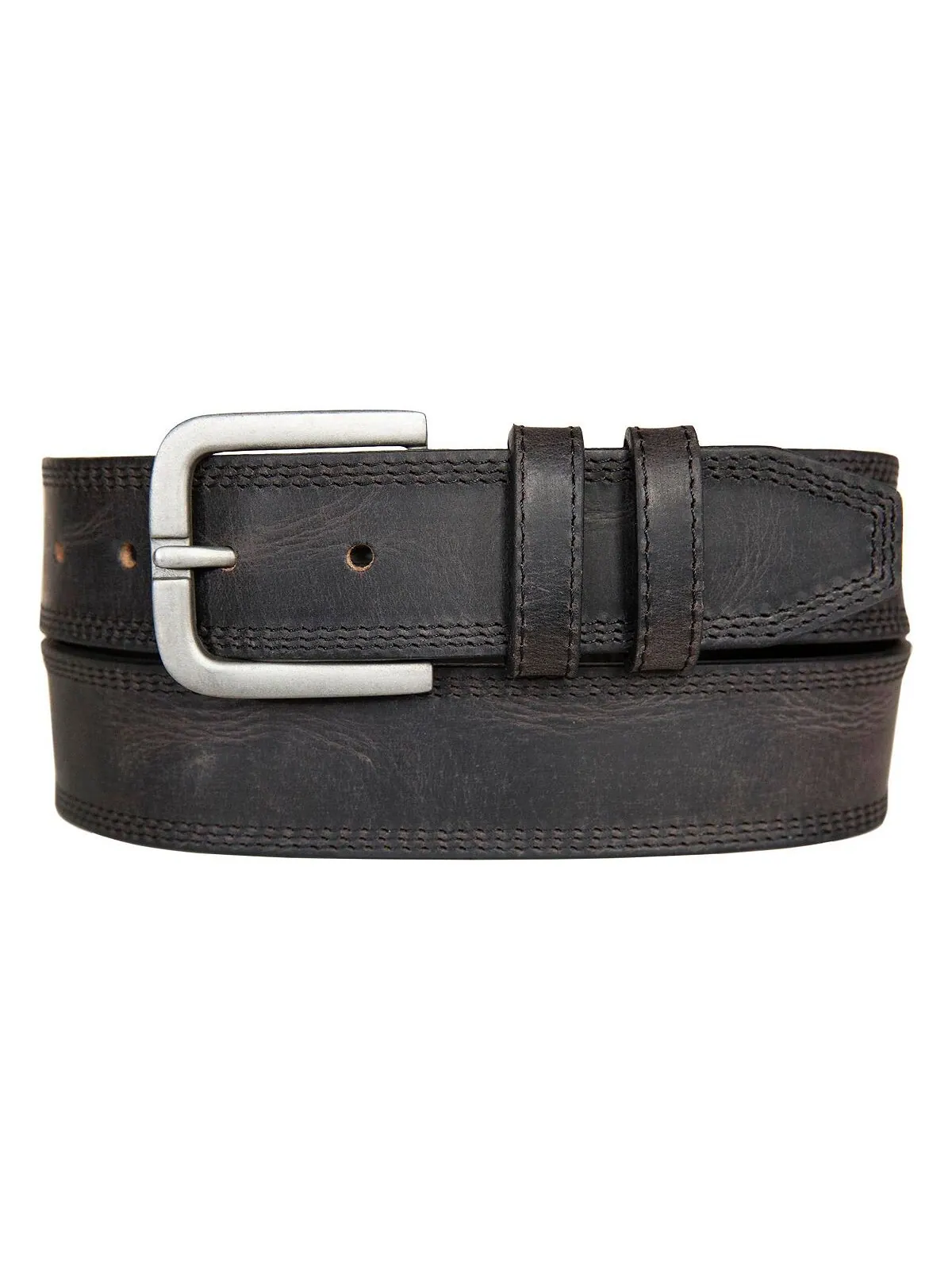 Мужской кожаный ремень с тройной иглой, прошитый Lucky Brand