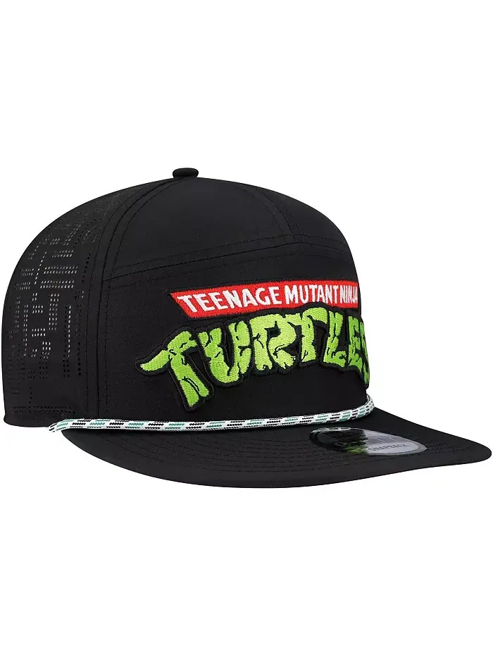 Мужская черная бейсболка 9FIFTY Snapback с вышивкой Teenage Mutant Ninja Turtles и шнуровой — изображение 3 из 4