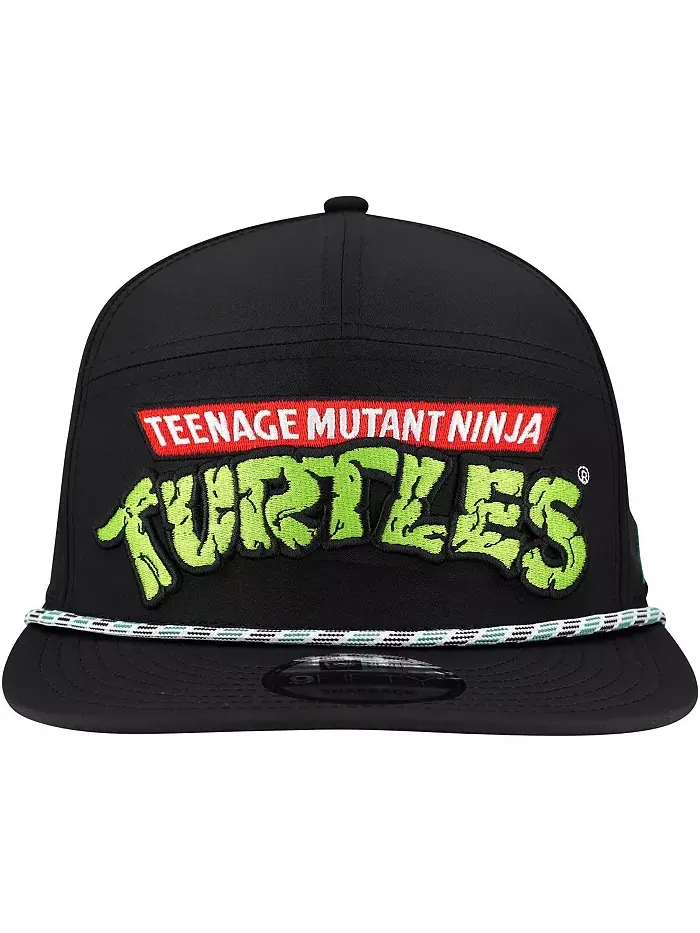 Мужская черная бейсболка 9FIFTY Snapback с вышивкой Teenage Mutant Ninja Turtles и шнуровой — изображение 4 из 4