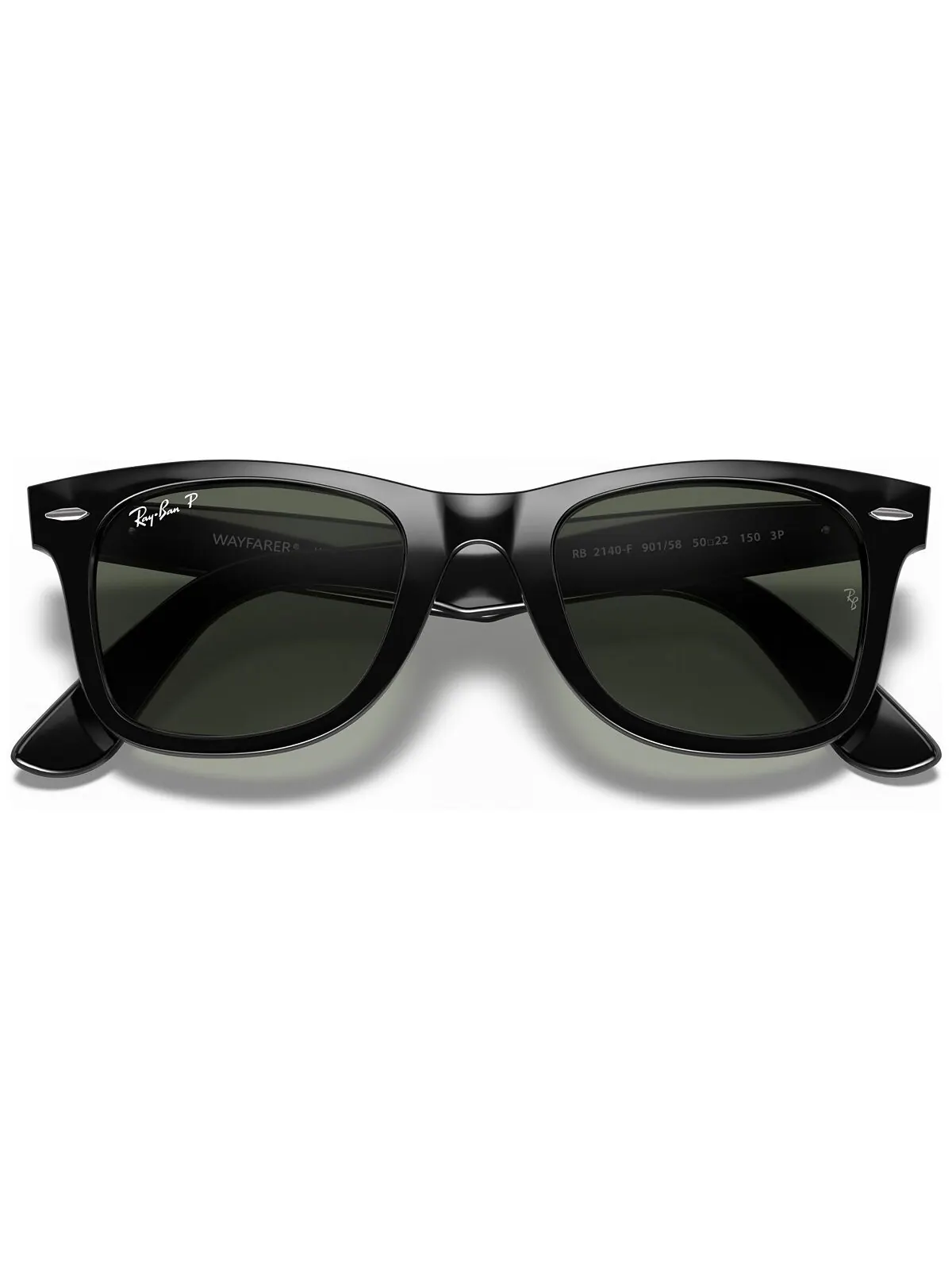 Поляризованные солнцезащитные очки, rb2140f original wayfarer Ray-Ban — изображение 4 из 6, черный/зеленый