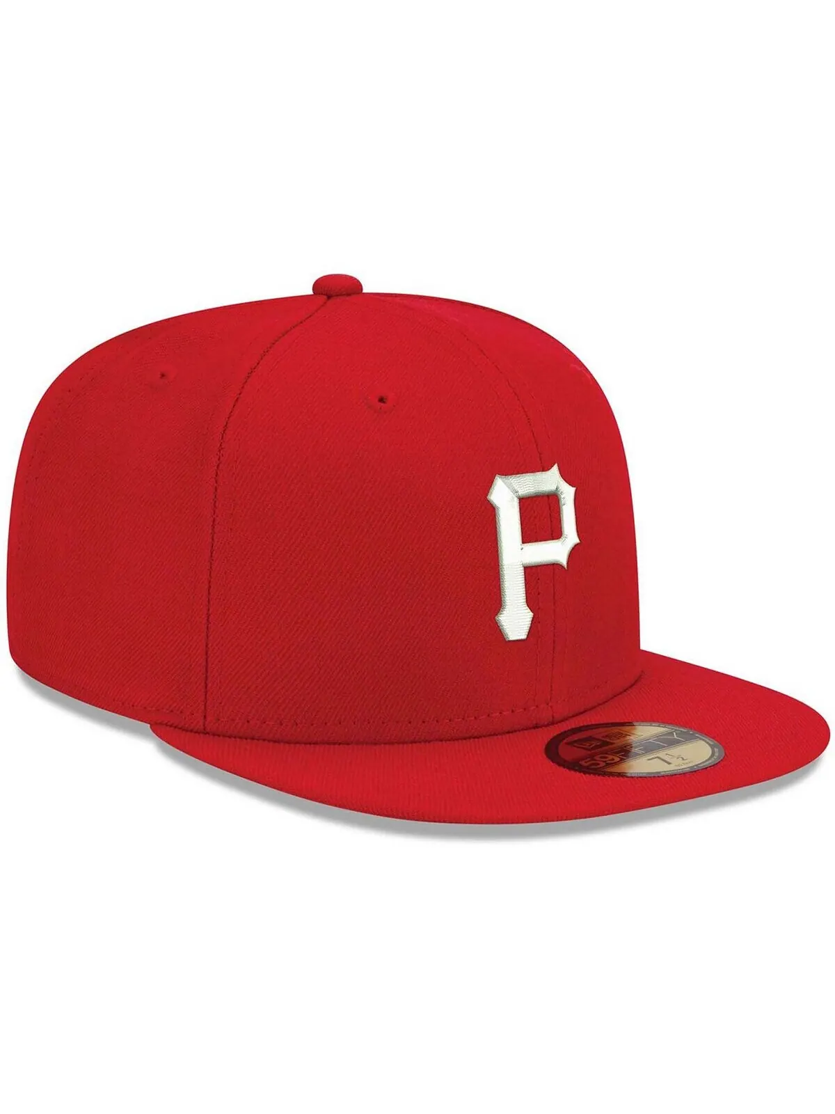 Мужская красная кепка с логотипом Pittsburgh Pirates, белая 59FIFTY, приталенная шляпа New Era — изображение 3 из 4, красный