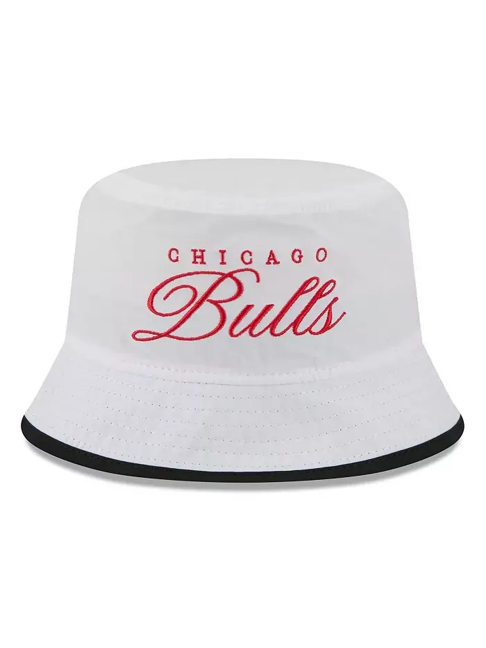 Мужская бело-черная нейлоновая бейсболка Chicago Bulls 2025 NBA Draft New Era — изображение 2 из 4