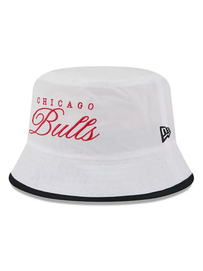 Мужская бело-черная нейлоновая бейсболка Chicago Bulls 2025 NBA Draft New Era — изображение 3 из 4