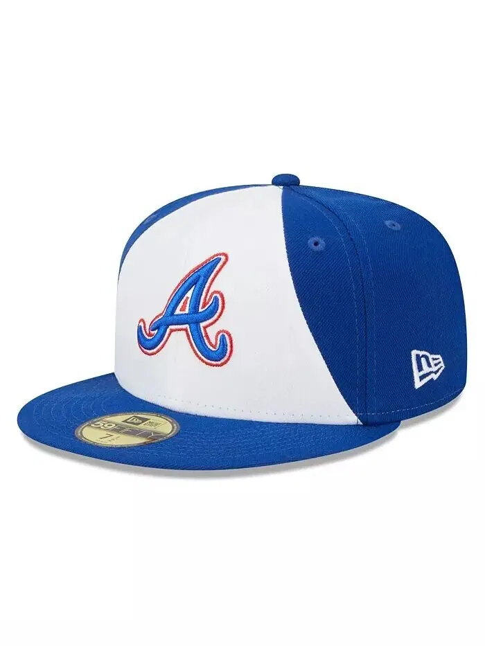 Мужская белая и королевская приталенная шляпа Atlanta Braves 2023 City Connect 59FIFTY New Era — изображение 1 из 5