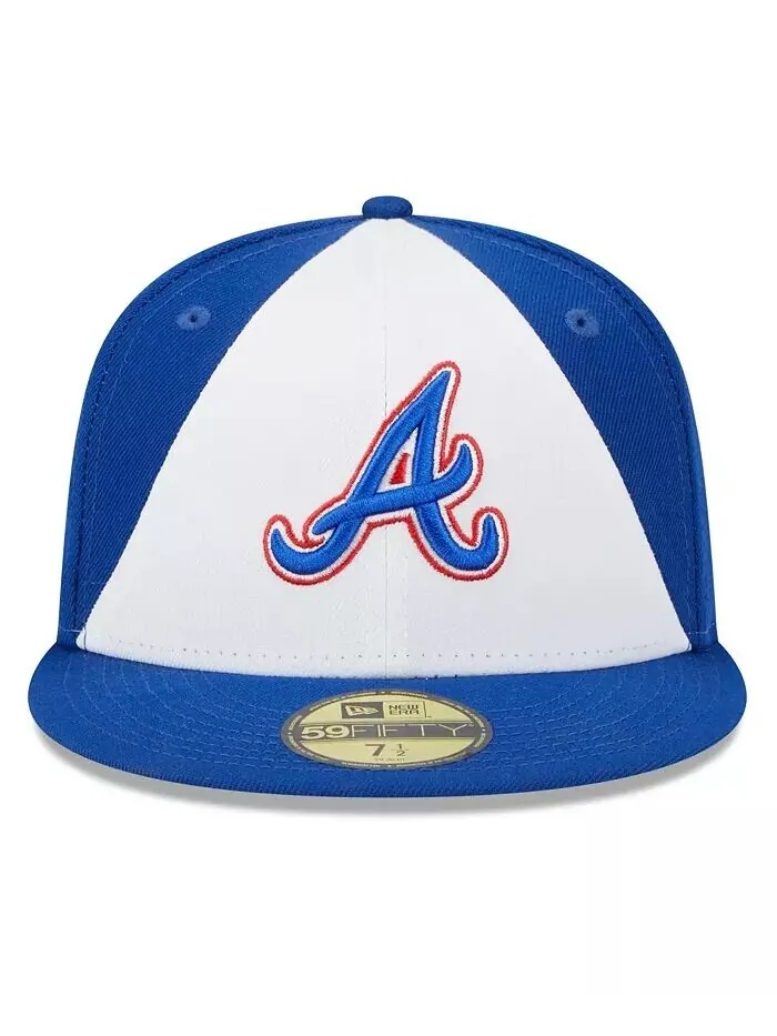 Мужская белая и королевская приталенная шляпа Atlanta Braves 2023 City Connect 59FIFTY New Era — изображение 2 из 5