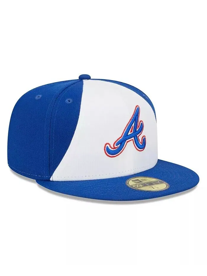 Мужская белая и королевская приталенная шляпа Atlanta Braves 2023 City Connect 59FIFTY New Era — изображение 3 из 5