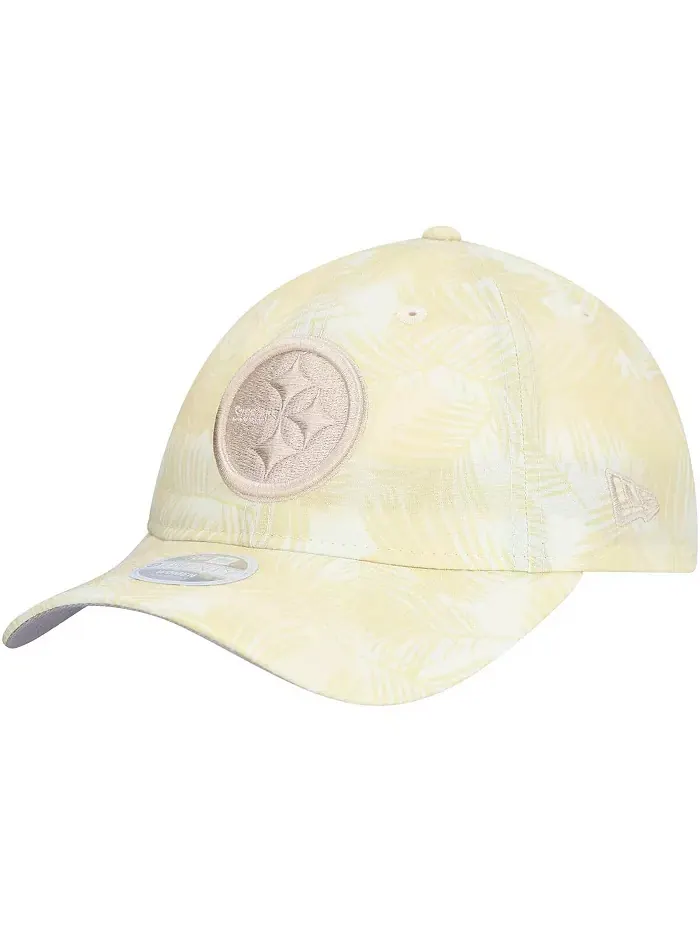 Женская регулируемая кепка Pittsburgh Steelers Frond 9TWENTY, кремовая New Era