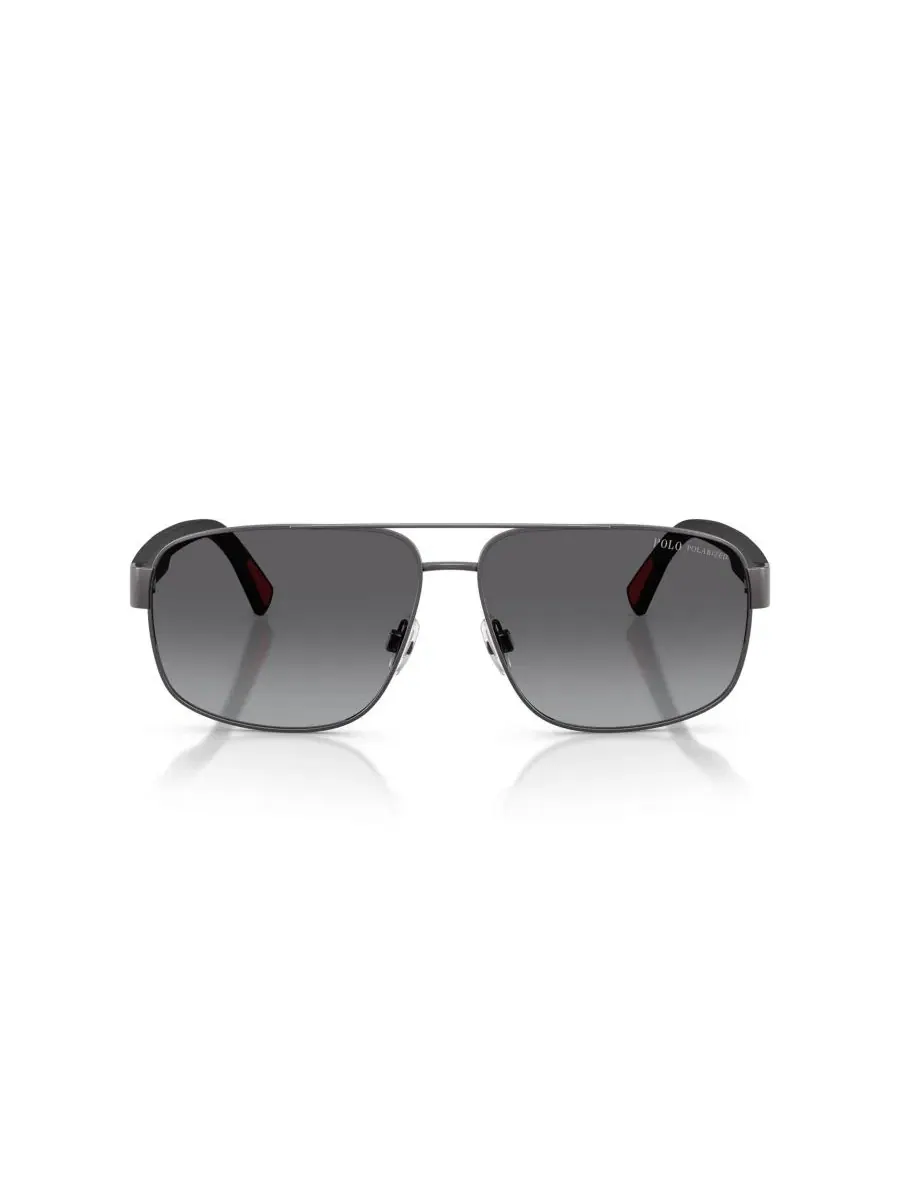 Мужские поляризованные солнцезащитные очки Pilot, PH3165 Polo Ralph Lauren, Semishiny Dark Gunmetal — изображение 4 из 6