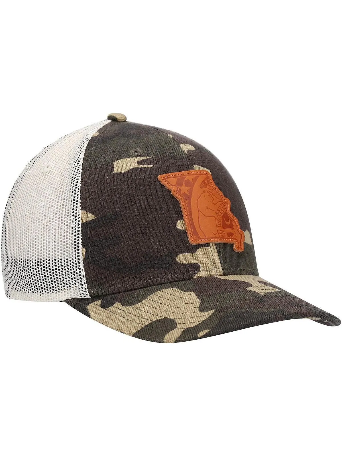 Мужская камуфляжная шляпа Missouri Icon Woodland State с нашивкой Trucker Snapback Local Crowns — изображение 4 из 5