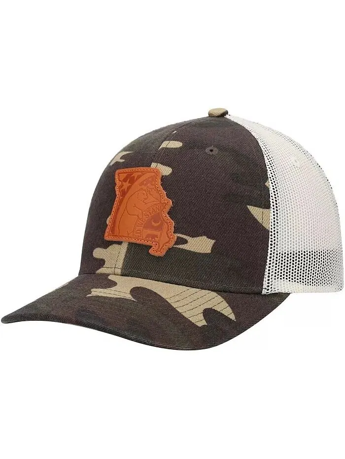 Мужская камуфляжная шляпа Missouri Icon Woodland State с нашивкой Trucker Snapback Local Crowns