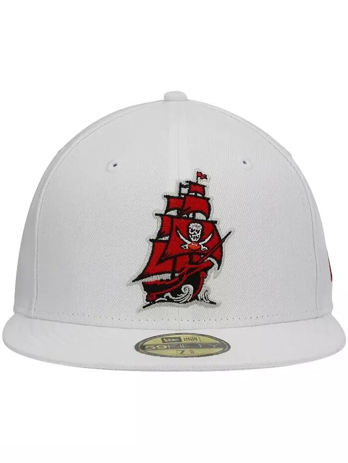 Мужская белая приталенная шляпа Tampa Bay Buccaneers Omaha с альтернативным логотипом 59FIFTY New — изображение 4 из 4