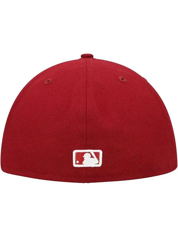 Мужская приталенная кепка Cardinal Tampa Bay Rays белая с логотипом 59FIFTY New Era — изображение 5 из 5
