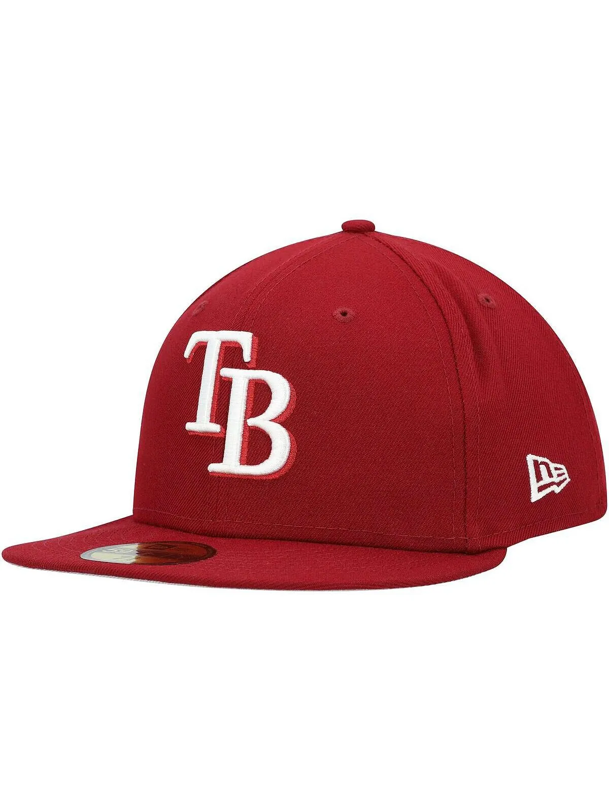 Мужская приталенная кепка Cardinal Tampa Bay Rays белая с логотипом 59FIFTY New Era — изображение 2 из 5, красный