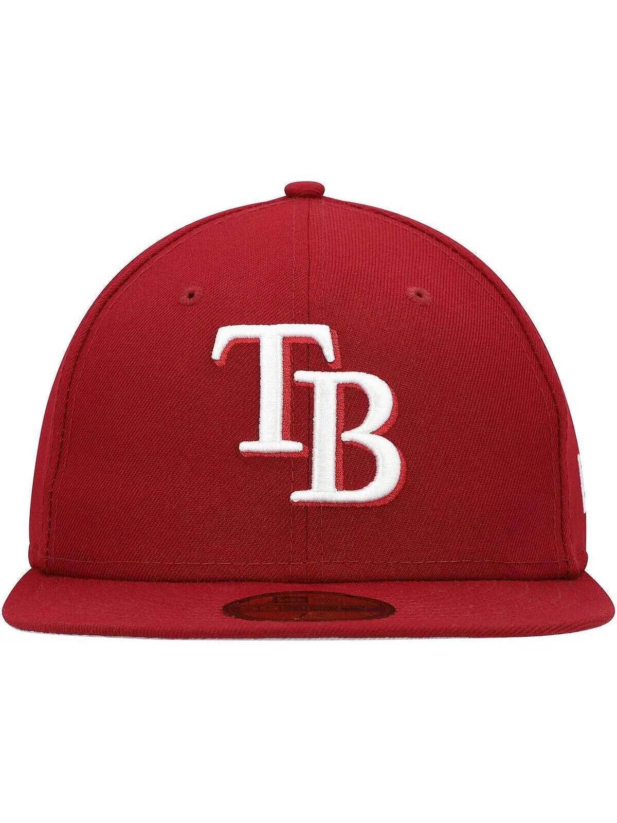 Мужская приталенная кепка Cardinal Tampa Bay Rays белая с логотипом 59FIFTY New Era — изображение 3 из 5, красный