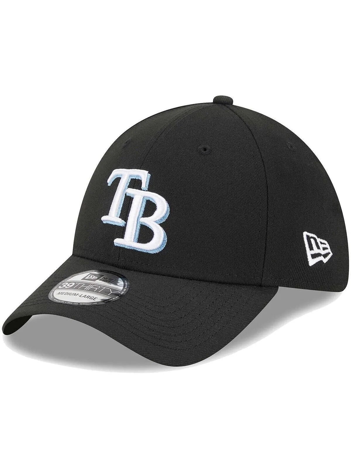 Мужская черная кепка с логотипом Tampa Bay Rays 39THIRTY Flex New Era