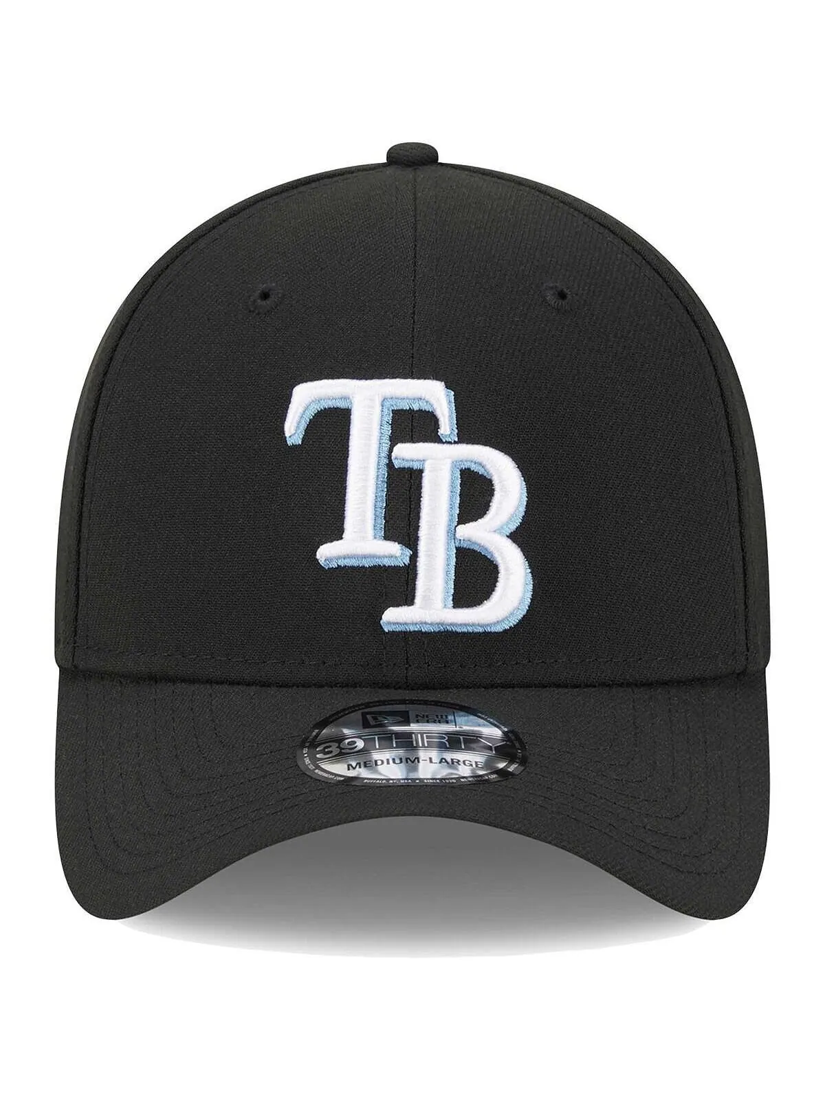 Мужская черная кепка с логотипом Tampa Bay Rays 39THIRTY Flex New Era — изображение 2 из 4, черный