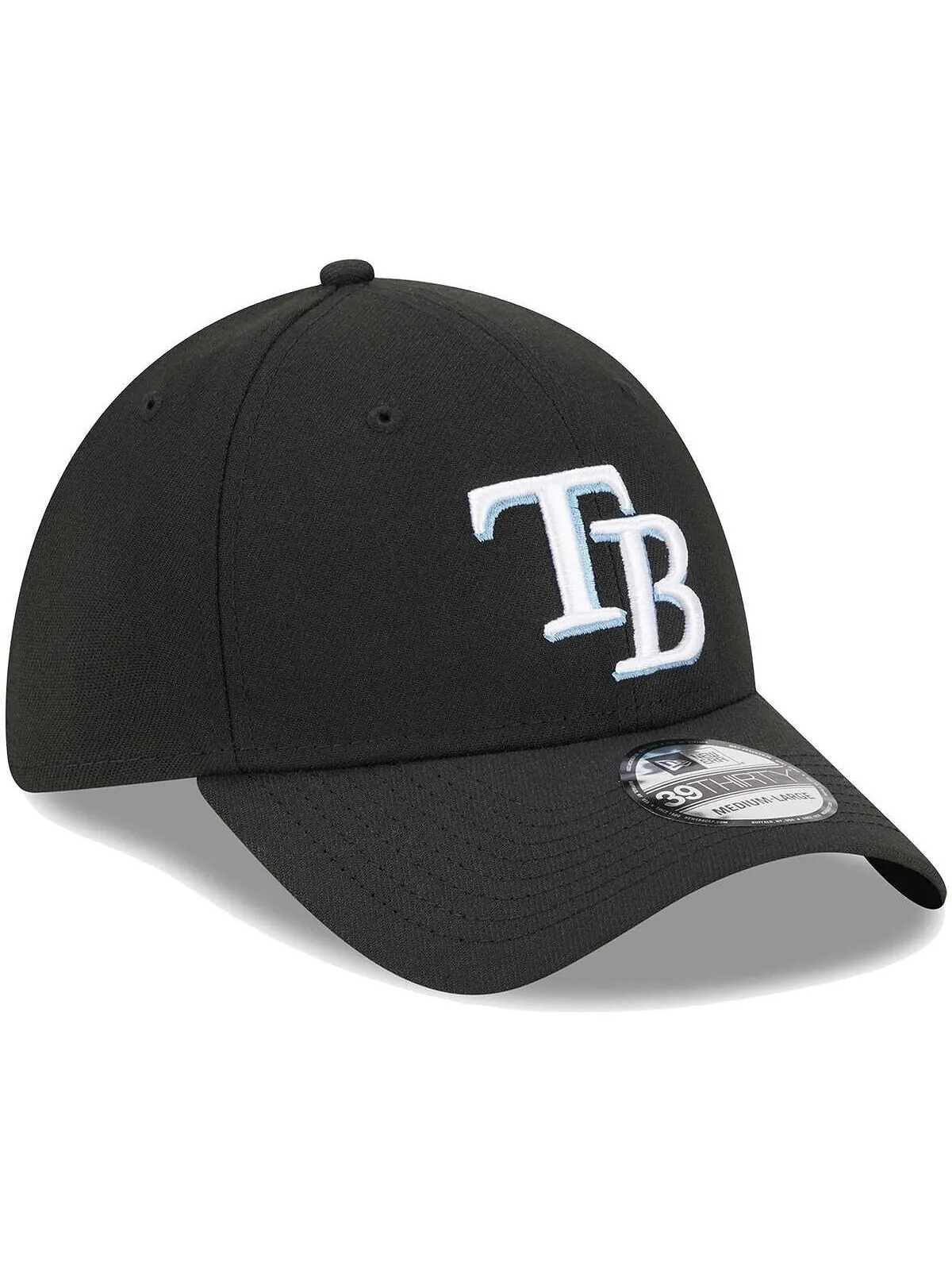 Мужская черная кепка с логотипом Tampa Bay Rays 39THIRTY Flex New Era — изображение 3 из 4, черный