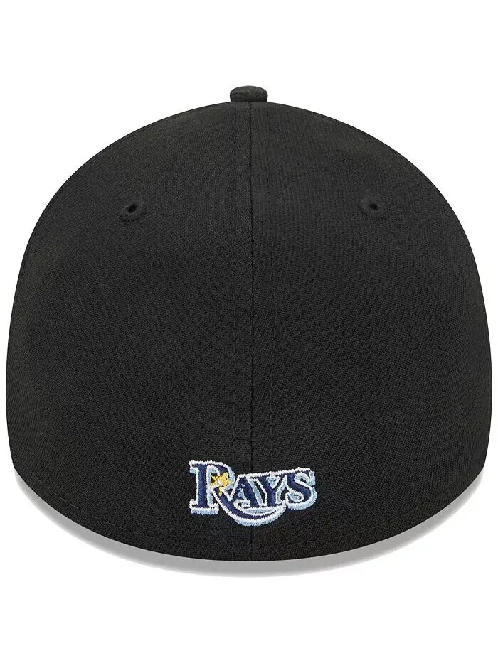 Мужская черная кепка с логотипом Tampa Bay Rays 39THIRTY Flex New Era — изображение 4 из 4