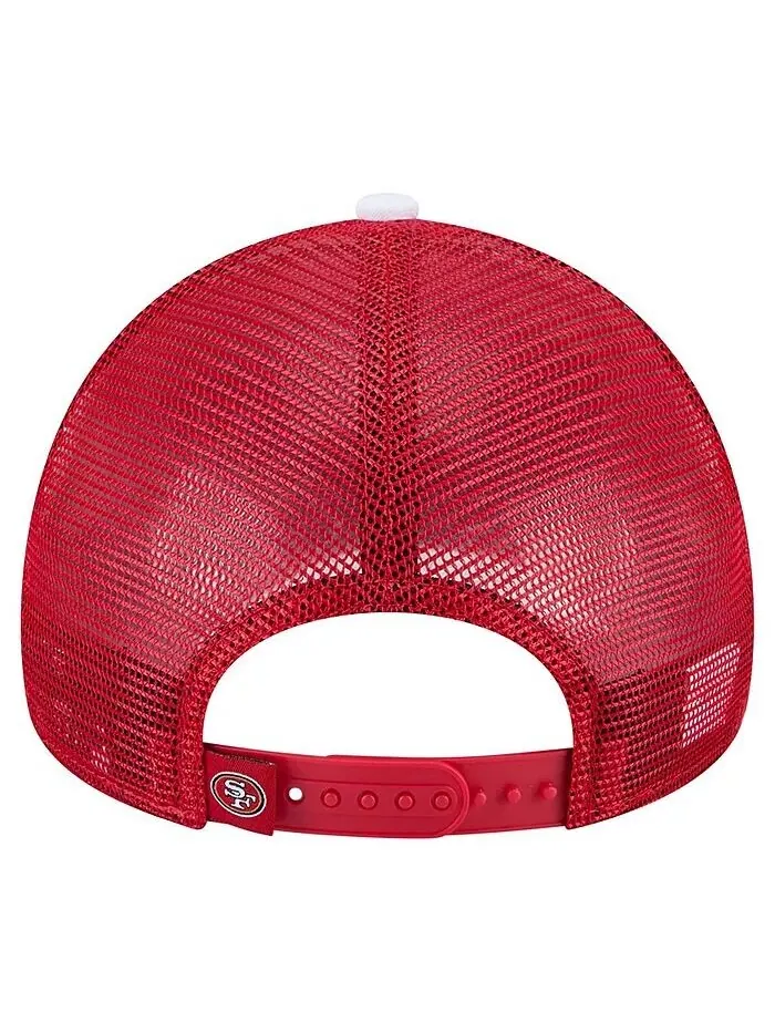Малышка Алая Сан-Франциско 49ers Sport Night Color Block 9FORTY A-Frame Trucker Регулируемая кепка — изображение 2 из 5