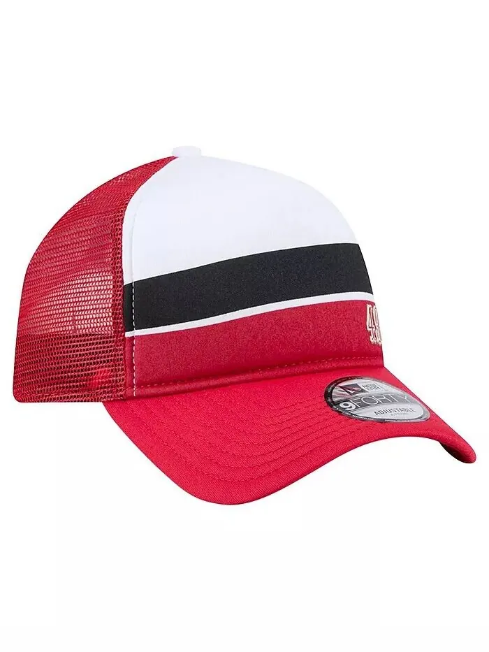Малышка Алая Сан-Франциско 49ers Sport Night Color Block 9FORTY A-Frame Trucker Регулируемая кепка — изображение 3 из 5