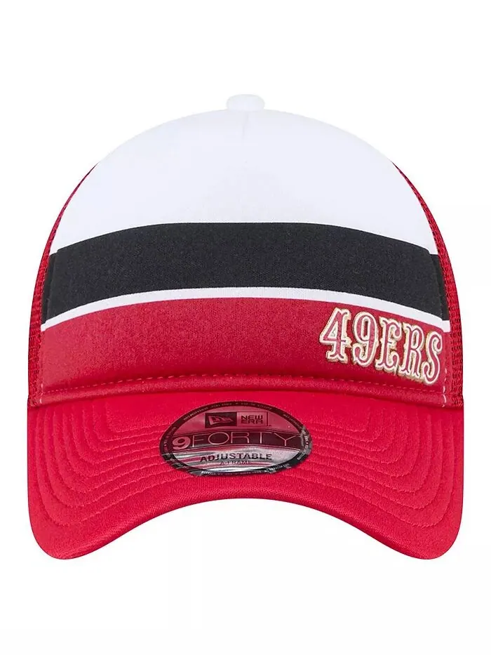 Малышка Алая Сан-Франциско 49ers Sport Night Color Block 9FORTY A-Frame Trucker Регулируемая кепка — изображение 4 из 5