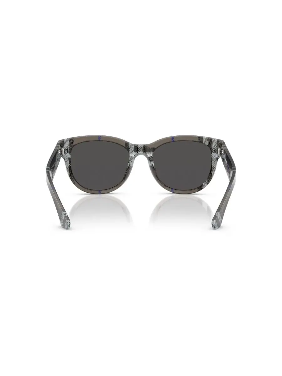 Женские круглые солнцезащитные очки, BE4432U Burberry, Check Lichen — изображение 4 из 5