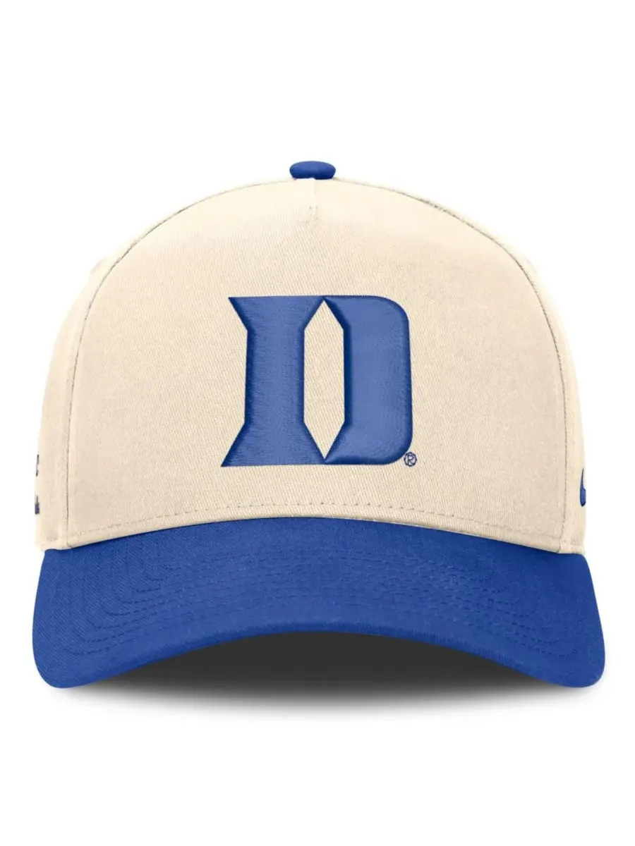 Бейсболка Nike Duke Blue Devils Campus Prep Rise Adjustable Hat, Natural Royal — изображение 2 из 4