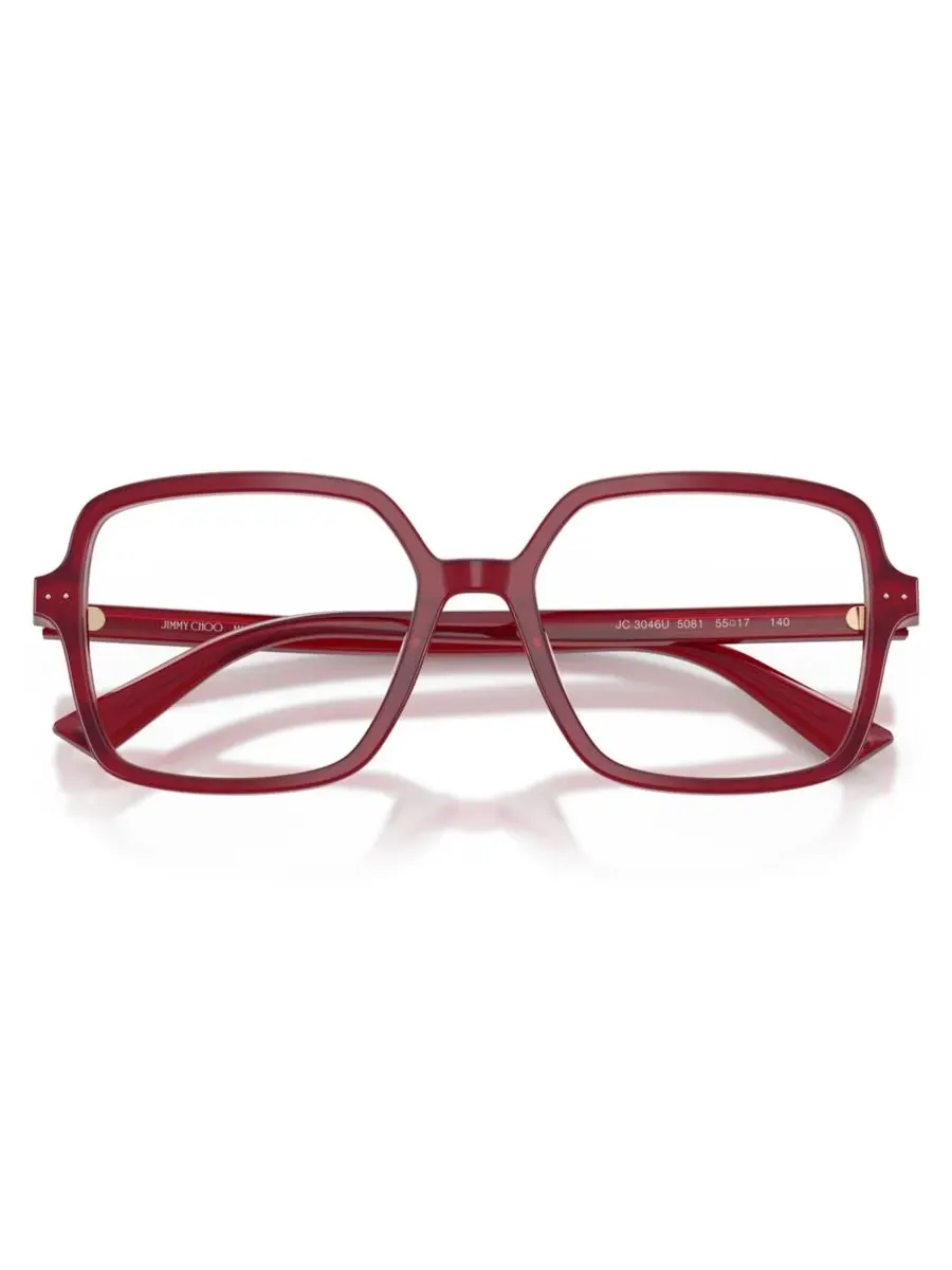 Женские квадратные очки, JC3046U Jimmy Choo, Opaline Cranberry — изображение 2 из 5