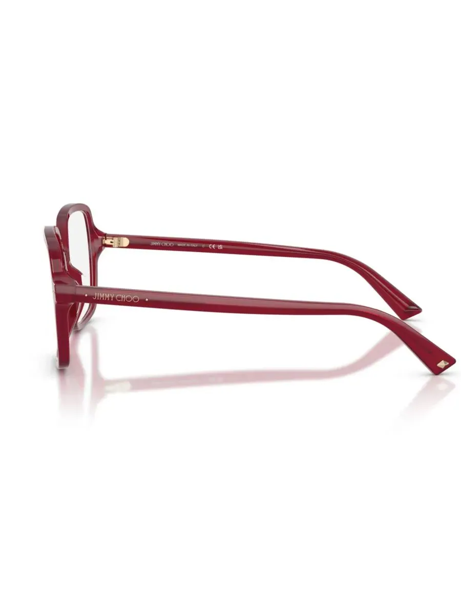 Женские квадратные очки, JC3046U Jimmy Choo, Opaline Cranberry — изображение 4 из 5