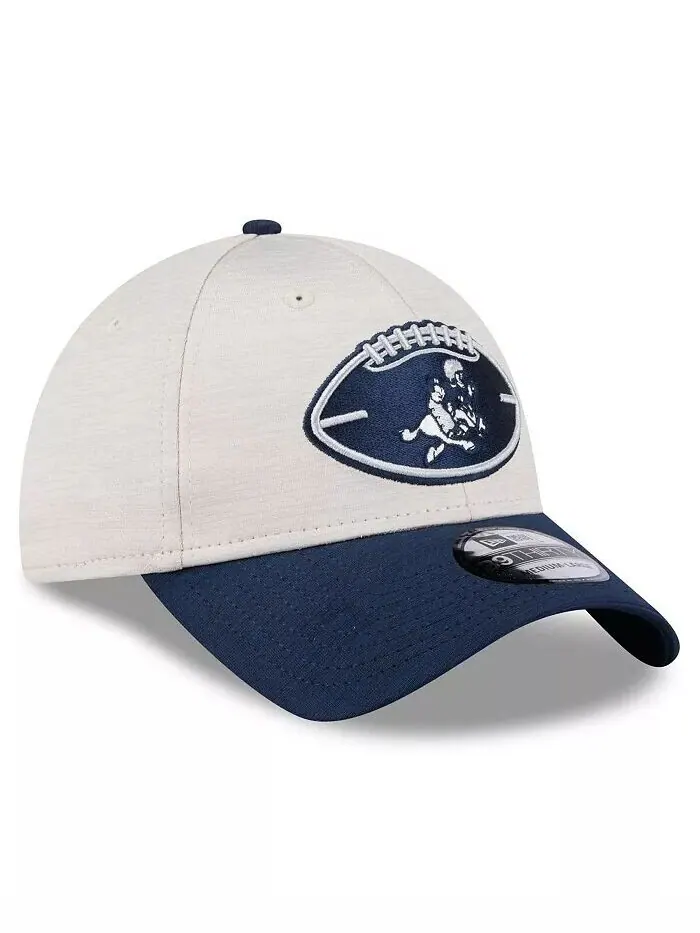 Мужская кепка Stone/Navy Dallas Cowboys 2024 Sideline Historic 39THIRTY Flex New Era — изображение 3 из 4