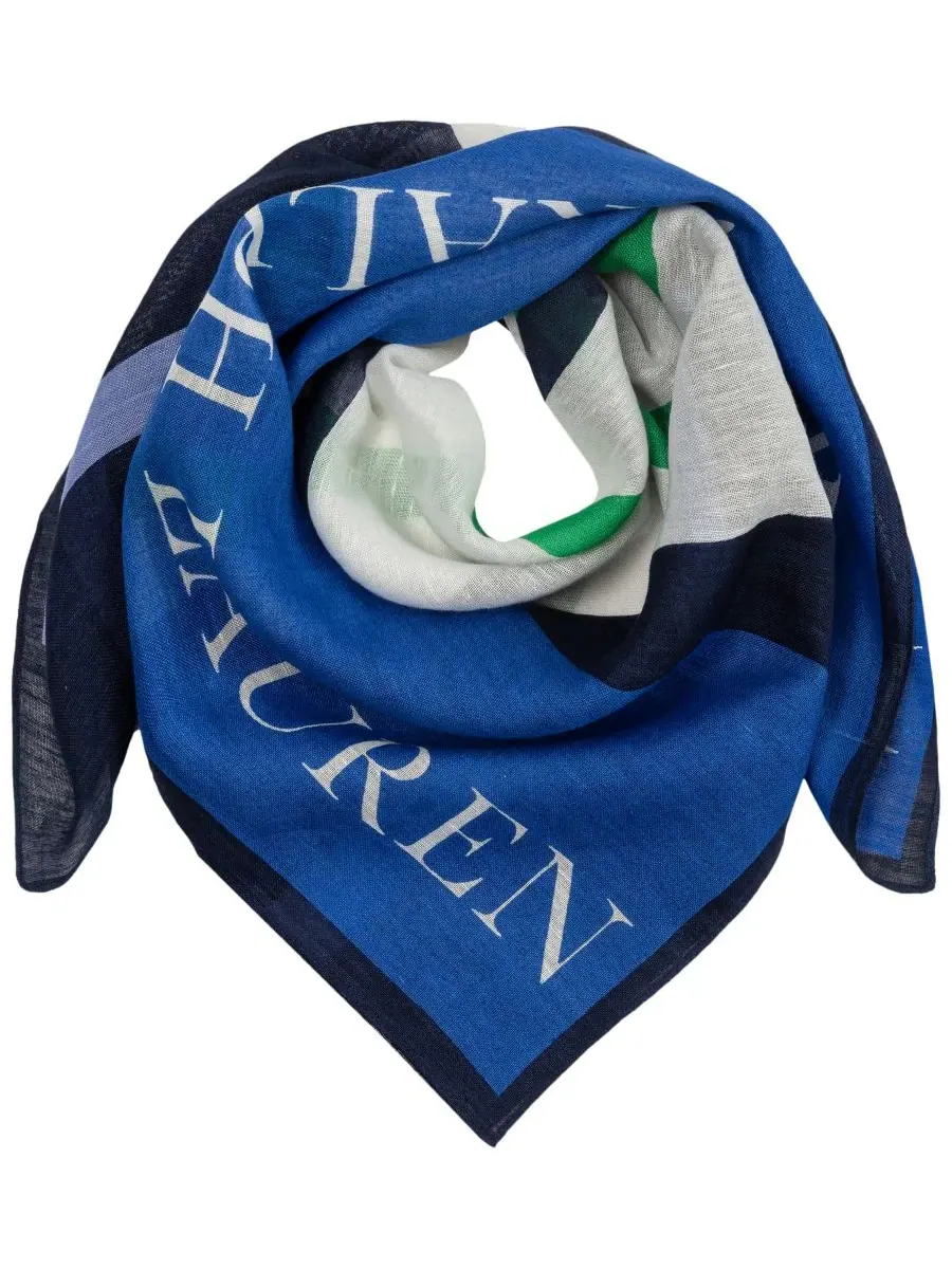 Квадратный шарф в полоску Lauren Ralph Lauren, Cruise Royal — изображение 2 из 3