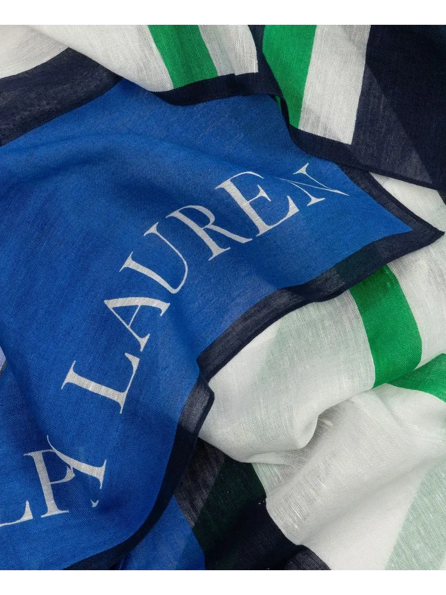 Квадратный шарф в полоску Lauren Ralph Lauren, Cruise Royal — изображение 3 из 3