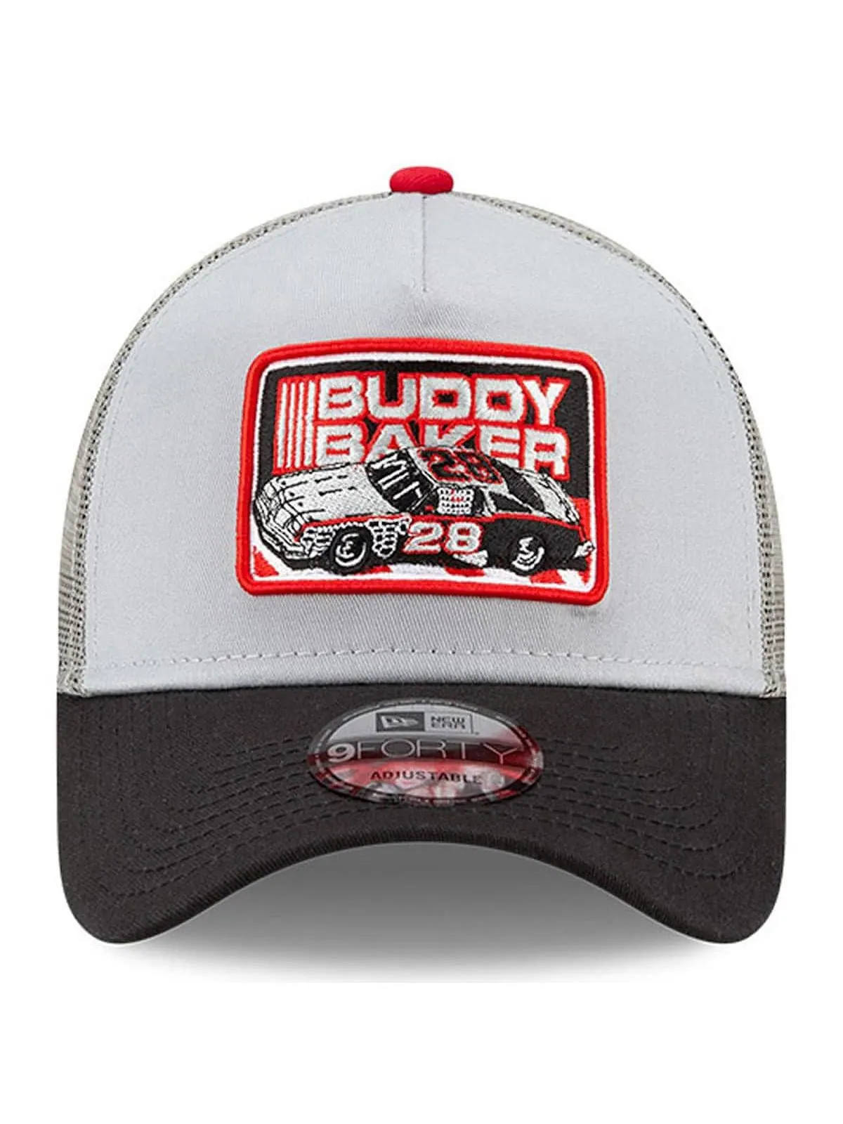 Мужская черно-серая регулируемая кепка дальнобойщика Buddy Baker Legends 9Forty с А-образной рамкой — изображение 3 из 5