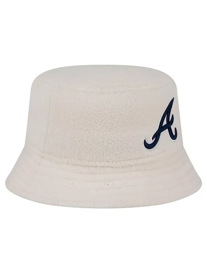 Женская белая уютная бейсболка Atlanta Braves Chrome New Era — изображение 3 из 4