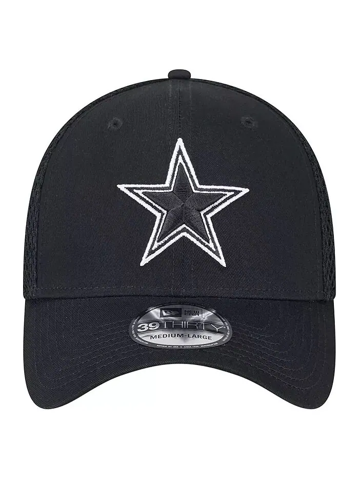 Мужская черная кепка Dallas Cowboys Main B-Dub Neo 39THIRTY Flex New Era — изображение 2 из 5