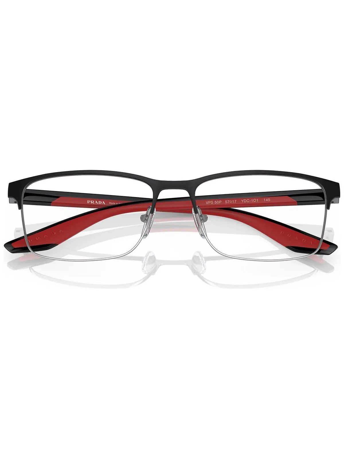 Мужские очки прямоугольной формы, PS 50PV55-O PRADA LINEA ROSSA — изображение 5 из 6, черный серебристый