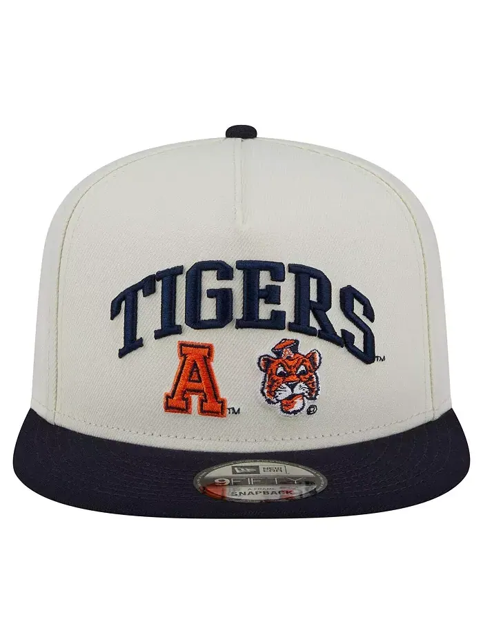 Мужская белая бейсболка Auburn Tigers Collegiate 9FIFTY A-Frame Snapback New Era — изображение 2 из 4