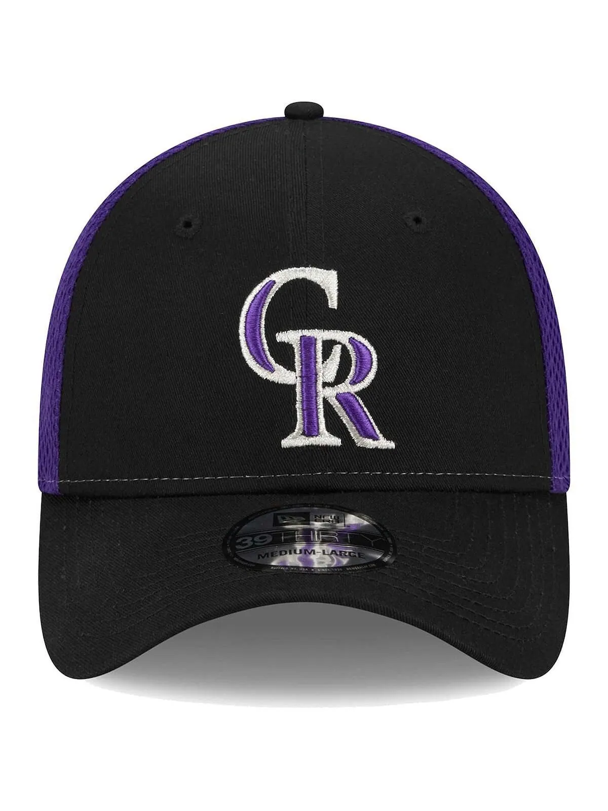 Мужская черная кепка Colorado Rockies Team Neo 39THIRTY Flex Hat New Era — изображение 3 из 5, черный