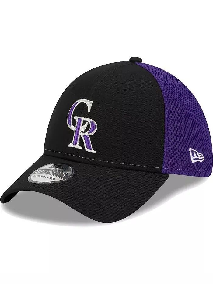Мужская черная кепка Colorado Rockies Team Neo 39THIRTY Flex Hat New Era — изображение 1 из 5