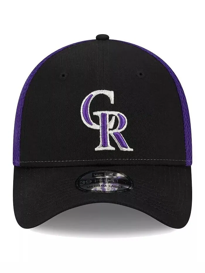 Мужская черная кепка Colorado Rockies Team Neo 39THIRTY Flex Hat New Era — изображение 3 из 5