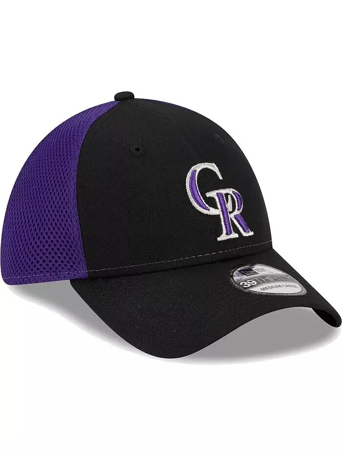 Мужская черная кепка Colorado Rockies Team Neo 39THIRTY Flex Hat New Era — изображение 4 из 5
